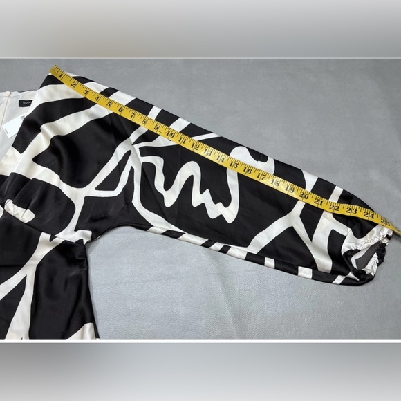 Banana Republic Factory Bloussant-Sleeve Midi Dress Satin Feel Size 4 New - Picture 8 of 12